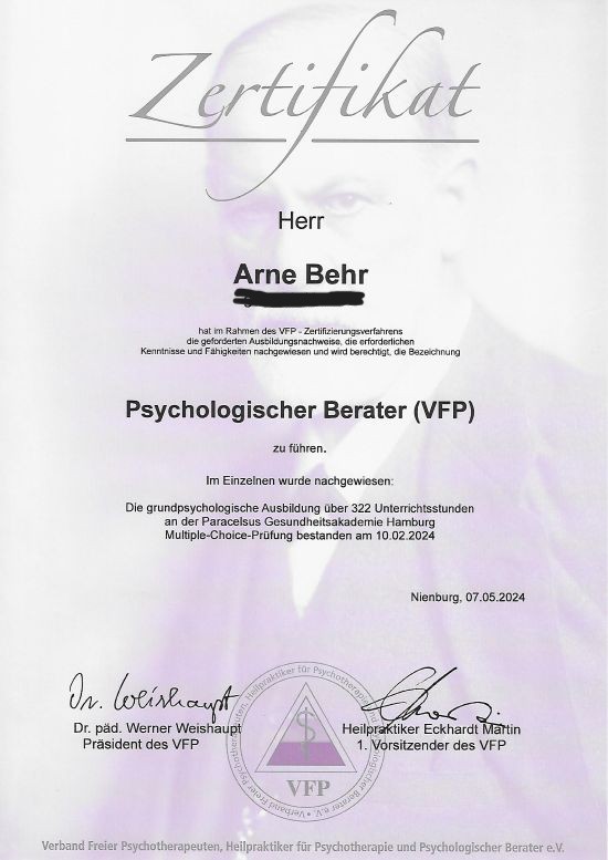 Psychologischer Berater (VFP) Psychologischer Berater (VFP)